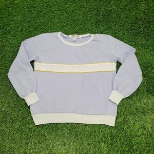 Vintage 70s MOD Sweatshirt Womens Small 19x21 Purple White